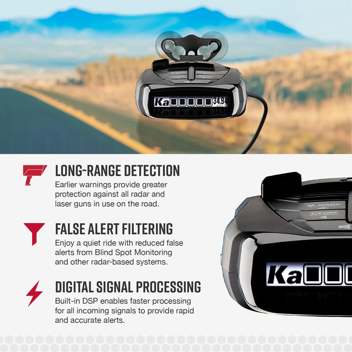 Cobra RAD 480i Laser Radar Detector – Long Range Detection, Bluetooth ...